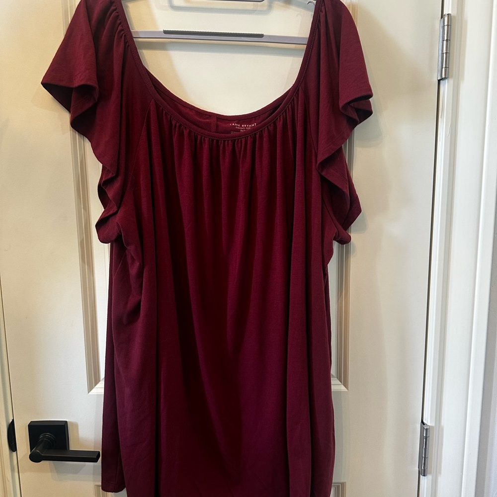 Lane Bryant Burgundy Tee